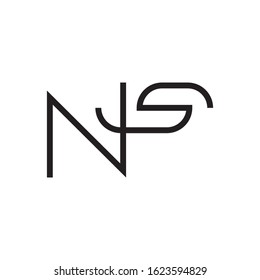 NS initial letter logo template vector icon design