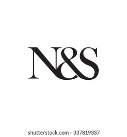 N&S Initial logo. Ampersand monogram logo