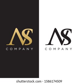 ns initial logo design luxury symbol