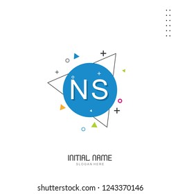 NS Initial logo template vector