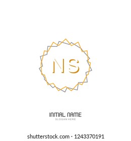 NS Initial logo template vector