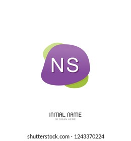 NS Initial logo template vector