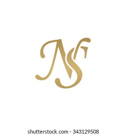 NS initial monogram logo