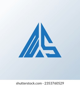 NS letter logo creative design. NS unique design.
