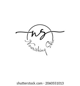 diseño y plantilla de logotipo de letra ns.