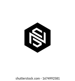 NS letter logo design vector icon template
