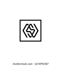 NS letter logo design vector icon template