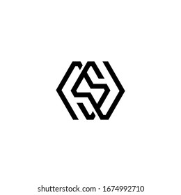 NS letter logo design vector icon template