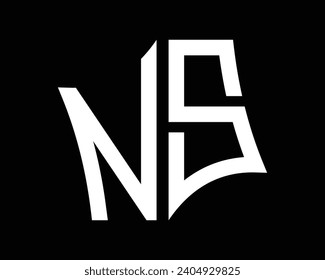 NS letter logo design vector art.