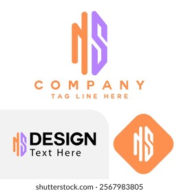 NS Letter logo icon design elements