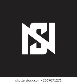 Logotipo de letra NS conceito e elegante estilo ilustração vetor.