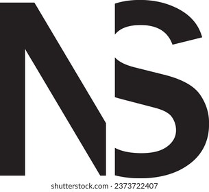 NS letter modern logo design