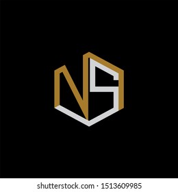 NS Letter monogram with abstrac concept style design