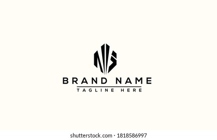 NS Logo Design Template Vector Graphic Branding Element.