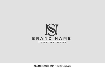 NS Logo Design Template Vector Graphic Branding Element.