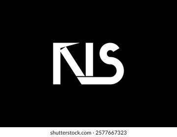 NS Logo Design Template Vector Graphic Branding Element.
