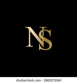 NS logo design. Vector illustration.