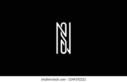NS logo design. Vector illustration.