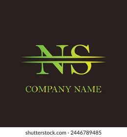 NS logo design. Vector illustration.