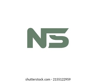 Ns Logo Design Vector Template Stock Vector (Royalty Free) 2155122959 ...