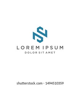 NS Logo Monogram Icon Symbol Vector Template