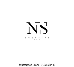 NS Logotype Letter Minimal Monogram