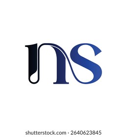NS modern minimalist logo design focusing on timeless wordmark typography. Ideal for businesses seeking a clean, professional identity using elegant initial-based branding.