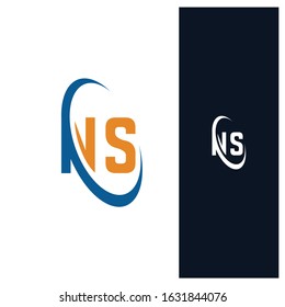NS modern mnogram logo icon