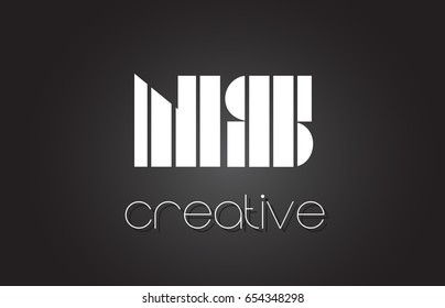 NS N S Creative Letter Logo Design With White and Black Lines.