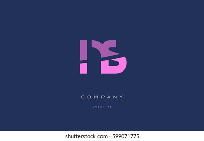 ns n s  pink blue pastel modern abstract alphabet company logo design vector icon template 