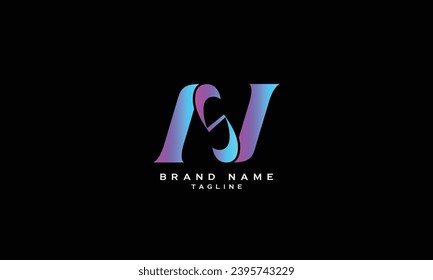 NS, SN, Abstract initial monogram letter alphabet logo design