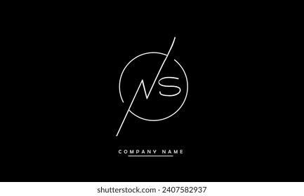 NS, SN-Logo für abstrakte Buchstaben