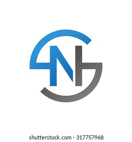 NS SN initial company circle S logo blue