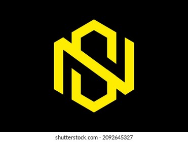 NS oder SN Anfangsbuchstabendesign