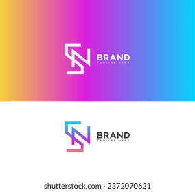 NS, SN letter branding logo