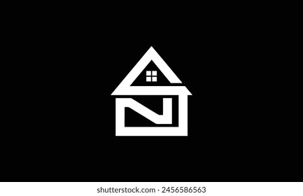 NS SN letter creative real estate vector logo design.