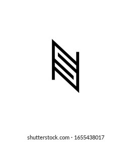 NS SN Letter Initial Logo Design