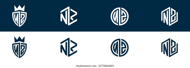 NS SN letter logo set design