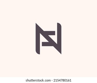 NS SN logo design vector template