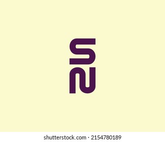 NS SN logo design vector template