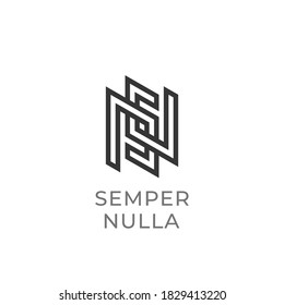 NS or SN. Monogram of Two letters N&S or S&N. Luxury, simple, minimal and elegant NS, SN logo design. Vector illustration template.
