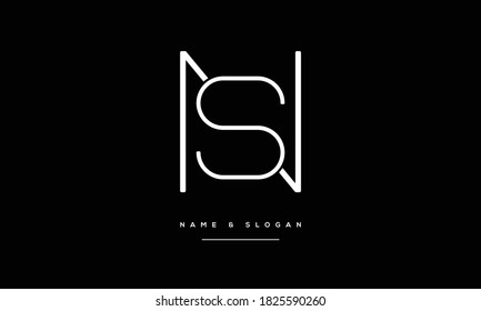 NS ,SN ,N ,S  abstract Letters Logo Monogram