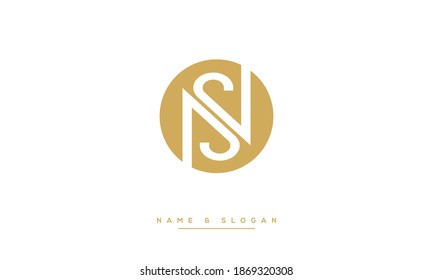 NS ,SN ,N ,S Abstract Letters Logo monogram