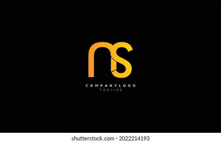 NS SN N AND S Abstract initial monogram letter alphabet logo design