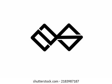 ns SN n s initial letter logo isolated on white background