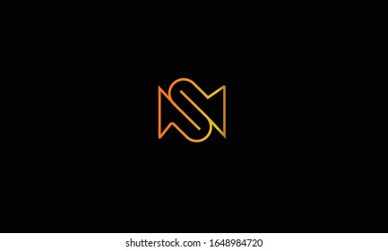NS SN S abstract vector logo monogram template