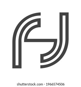 NS, SN, S AND N Abstract initial monogram letter alphabet logo design