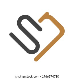 NS, SN, S AND N Abstract initial monogram letter alphabet logo design