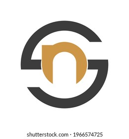 NS, SN, S AND N Abstract initial monogram letter alphabet logo design