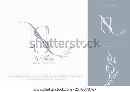 NS SN Wedding Monogram Logo